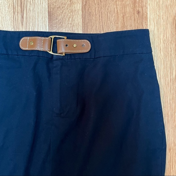 Lauren Ralph Lauren Buckle Pencil Skirt in Capri Navy - Picture 4 of 10